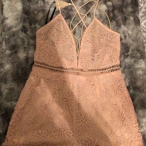 Pink Lace Romper